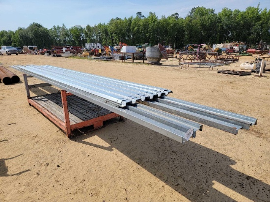 2721 - METAL RACK, 5 - 2" METAL BEAMS