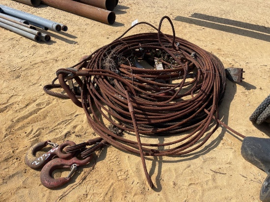2732 - LOT OF MISCELLANEOUS STEEL CABLE
