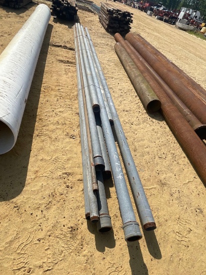 2734 - LOT OF MISCELLANEOUS GALVANIZED PIPE