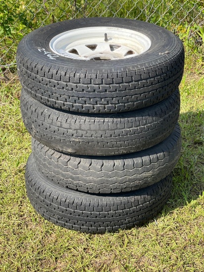 2962 - ST175/80 R13 5 LUG TIRES & RIMS