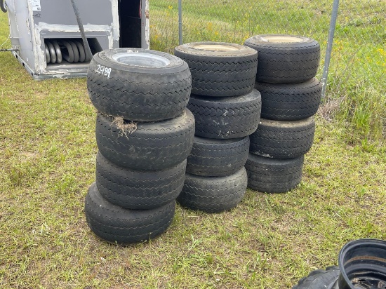 2989 - 12 - GOLD CART TIRES & RIMS