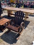 770 - ABSOLUTE - WAGON WHEEL TABLE CHAIR