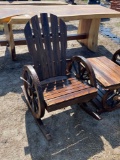 771 - ABSOLUTE - WAGON WHEEL ROCKING CHAIR