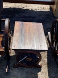 772 - ABSOLUTE - WAGON WHEEL ROCKING CHAIR