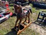778 - ABSOLUTE - TEAKWOOD ROCKING HORSE
