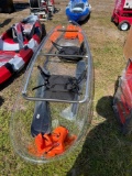 790 - ABSOLUTE -2-MAN CLEAR BOTTOM BOAT WITH OARS