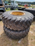 816 - TIRES AND JOHN DEERE RIMS (2)