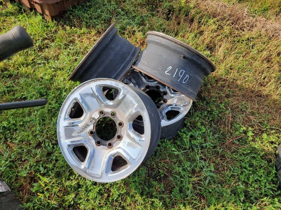 2190 - (4) 8 LUG STEEL RIMS