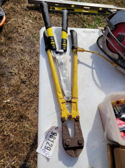 2524 - PAIR OF BOLT CUTTERS, PAIR OF SHEARS