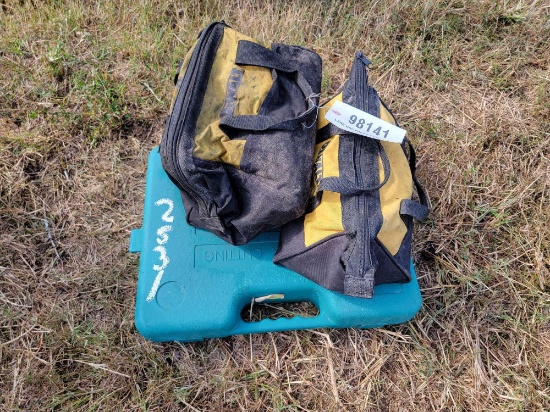 2531 - MISC. BAG OF TOOLS (2), GREEN BOX OF MISC.