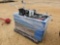 2084 - BOX OF INDUSTRIAL BELTS, PIPE TOOLS MISC