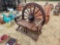 2233 - TEAKWOOD WAGON WHEEL DBL CHAIR