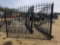 2297 - 20' WROUGHT IRON POWDER COATED DBL GATE