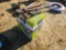 2597 - 3 PIPE CUTTERS, DOG PADS, BUCKET MISC
