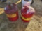 2635 - 2 METAL GAS JUGS