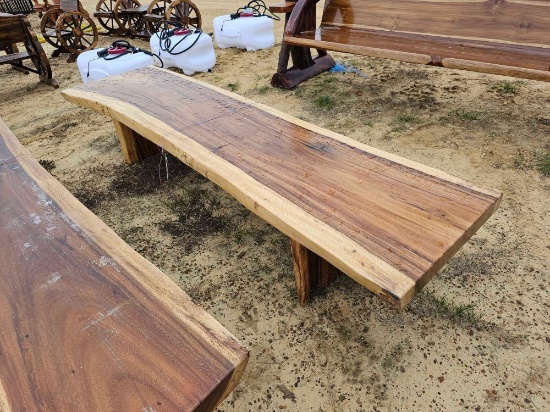 2165 - LIVE EDGE 8' TEAKWOOD BENCH