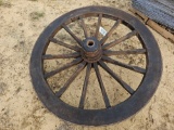 2142 - WOOD WAGON WHEEL 51
