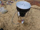 2148 - PROPANE COOKER & CAST IRON POT