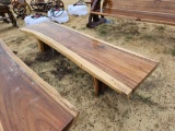 2165 - LIVE EDGE 8' TEAKWOOD BENCH