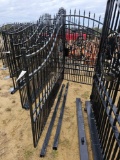 2290 - 16' WROUGHT IRON POWDER COATED DBL GATE