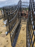 2291 - 16' WROUGHT IRON POWDER COATED DBL GATE