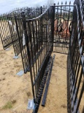 2293 - 16' WROUGHT IRON POWDER COATED DBL GATE