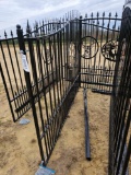 2295 - 16' WROUGHT IRON POWDER COATED DBL GATE