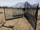 2298 - 20' WROUGHT IRON POWDER COATED DBL GATE