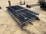 2347 - APPR 28' BLACK WROUGHT IRON FENCE