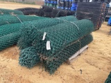 2371 - PALLET OF GREEN CHAIN LINK FENCE