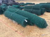 2373 - PALLET OF MISC. GREEN CHAIN LINK FENCE