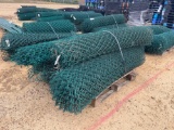 2374 - PALLET OF GREEN CHAIN LINK FENCE