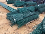 2375 - PALLET OF GREEN CHAIN LINK FENCE
