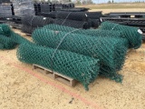2382 - PALLET OF GREEN CHAIN LINK FENCE