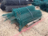 2383 - PALLET OF GREEN MISC. CHAIN LINK FENCE