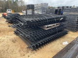 2390 - APPROX 250' BLACK WROUGHT IRON FENCE