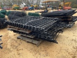 2392 - APPROX 90' BLACK WROUGHT IRON FENCE