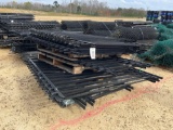 2393 - APPROX 80' BLACK WROUGHT IRON FENCE