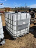 2412 - 336 GALLON POLY TANK WITH METAL FRAME