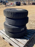 2528 - 4 - 8.25 R15 TIRES WITH RIMS