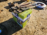 2597 - 3 PIPE CUTTERS, DOG PADS, BUCKET MISC