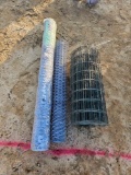 2637 - 2 ROLLS CHICKEN WIRE, 1 ROLL OF FENCE WIRE