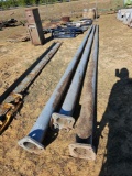 2883 - 28' GALVANIZED LIGHT POLES (3)