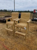 2992 - 2 TREATED WOOD CHAIRS