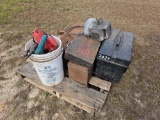 3020 - PALLET OF TOOLS & TOOL BOXES GRINDERS
