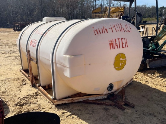 254 - 1200 GAL PLASTIC WATER TANK ON FRAME