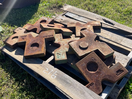216 - ABSOLUTE - 8 - 62 LB TRACTOR WEIGHTS