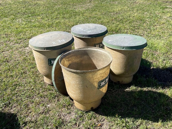 234 - ABSOLUTE - 4 KMC FIBERGLASS HOPPERS