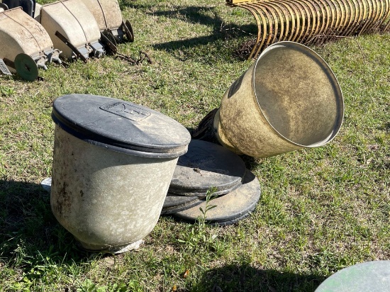 235 - ABSOLUTE - 2 JOHN DEERE FIBERGLASS HOPPERS