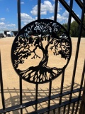 587 - ABSOLUTE - WROUGHT IRON GATE 16' X 7' DBL